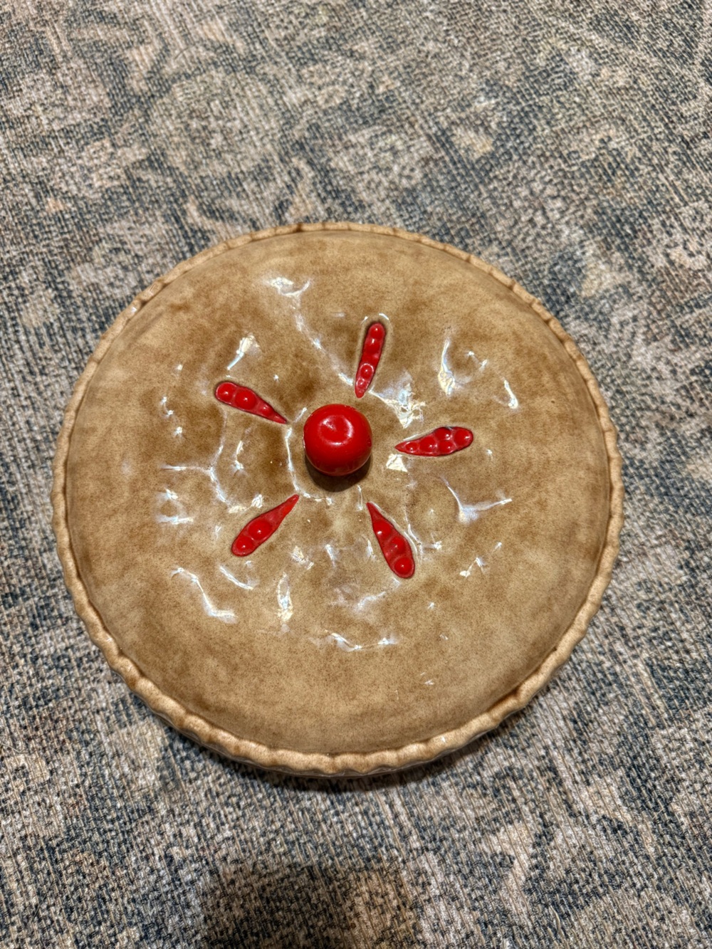 Vintage Ceramic Cheery Pie Plate